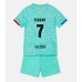 Barcelona Ferran Torres #7 Babykleding Derde Shirt Kinderen 2023-24 Korte Mouwen (+ korte broeken)